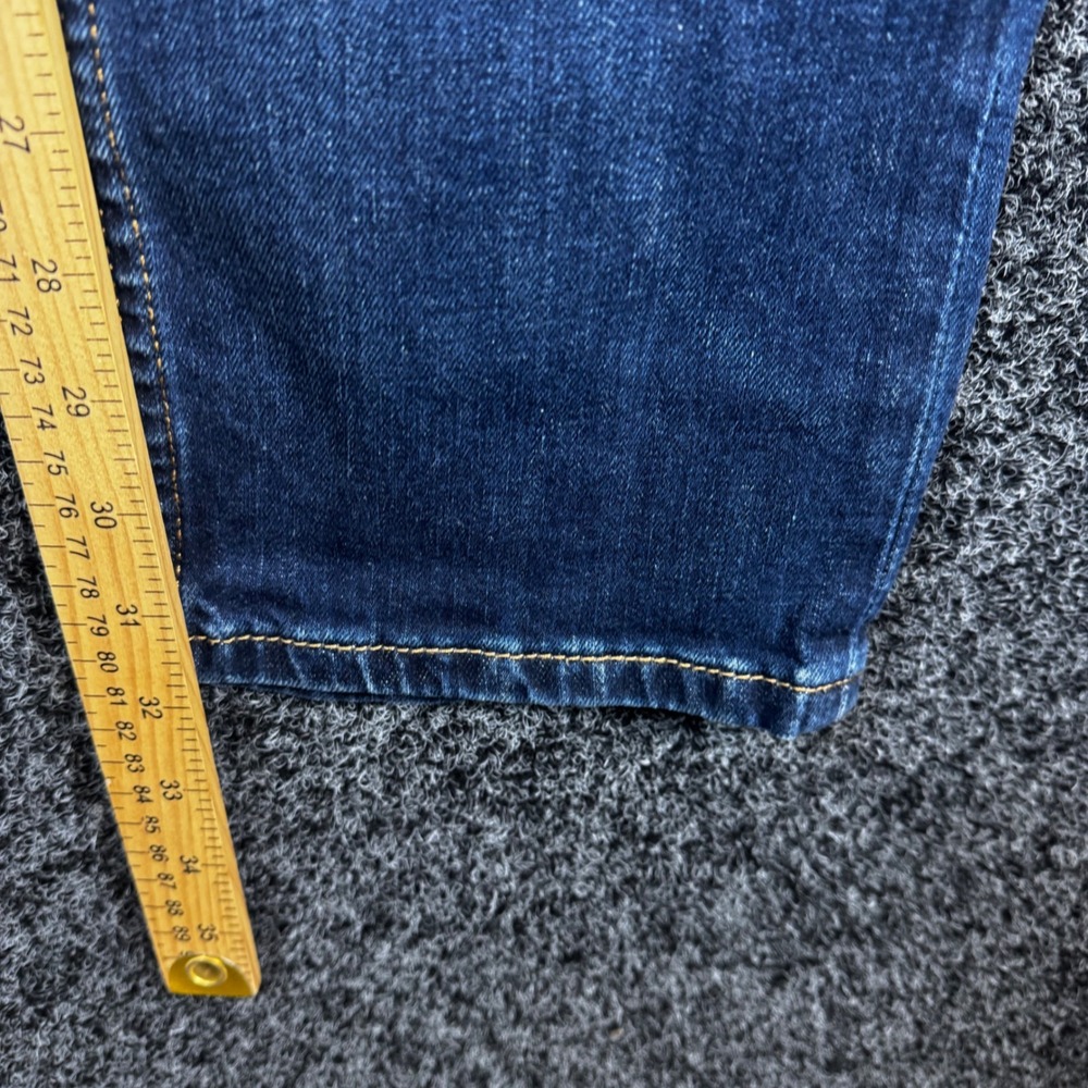 Levis 513 Slim Straight Jeans Mens 32x34 Dark Wash Indigo Denim 08513-0753 - Picture 6 of 7